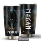 Viking Wolf Black Personalized 20 Oz Tumbler For Coffee Travel And Daily Use