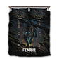 Viking Wolf Fenrir Bedding Cover For Norse Bedroom Decor