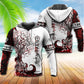 Yggdrasil Legend Red White Myth Style - 3D Hoodie