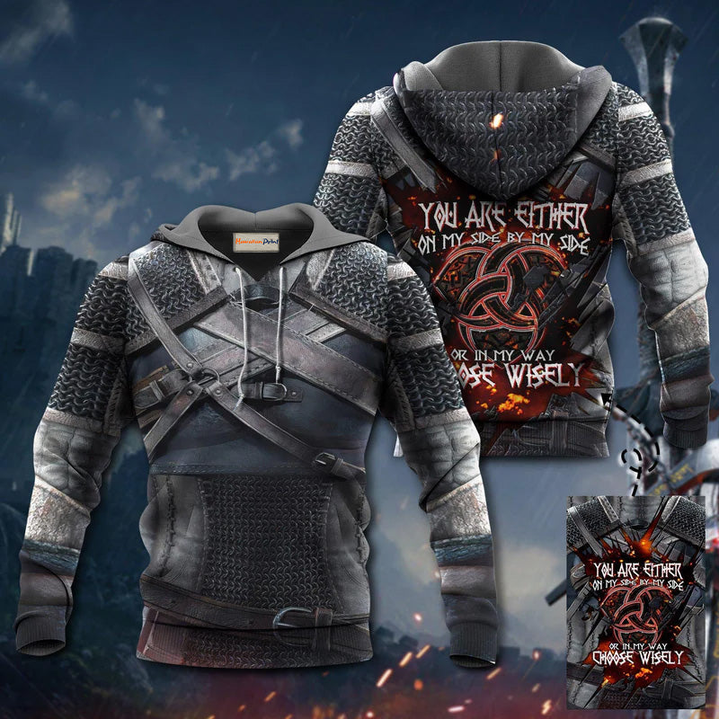 Viking You Are Either Quote Art – 3D Hoodie