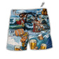 Beach Short / Adults / S Beer Viking Beer Style I Love It And I Drink It - Beach Short - Owls Matrix LTD