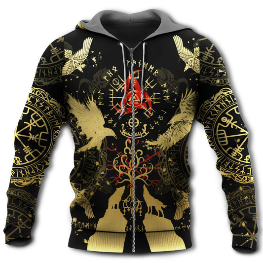 Viking Blood Black Yellow Red - 3D Hoodie