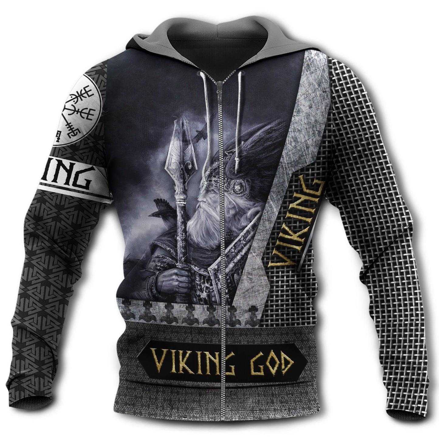 Viking Blood Faith Strength - 3D Hoodie2