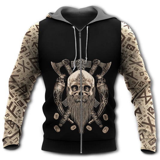 Viking Blood Skull Cool Dark Style - 3D Hoodie