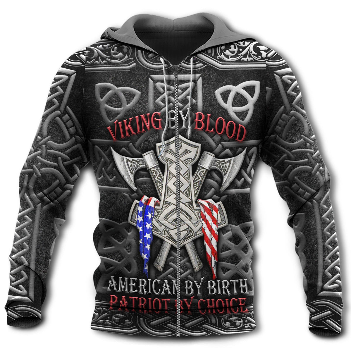 Viking By Blood American Style - 3D Hoodie