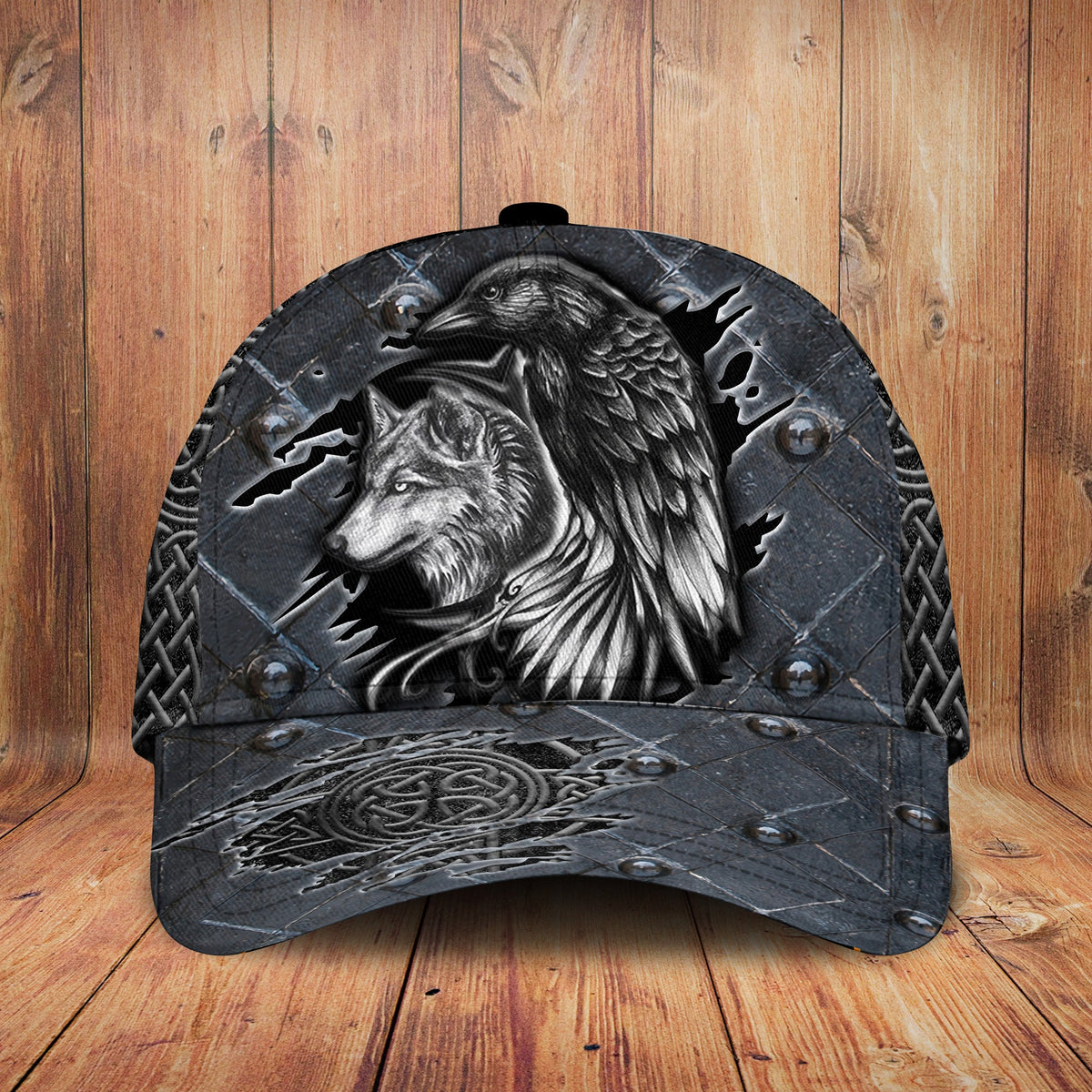 Viking Wolf Raven Black And White Style – Classic Cap