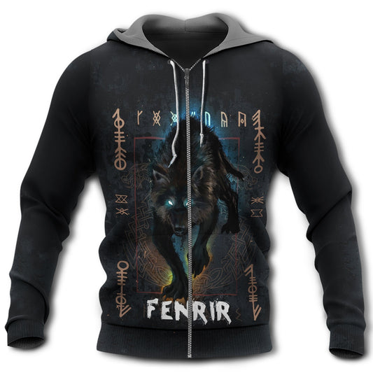 Viking Fenrir Wolf Night Style - 3D Hoodie