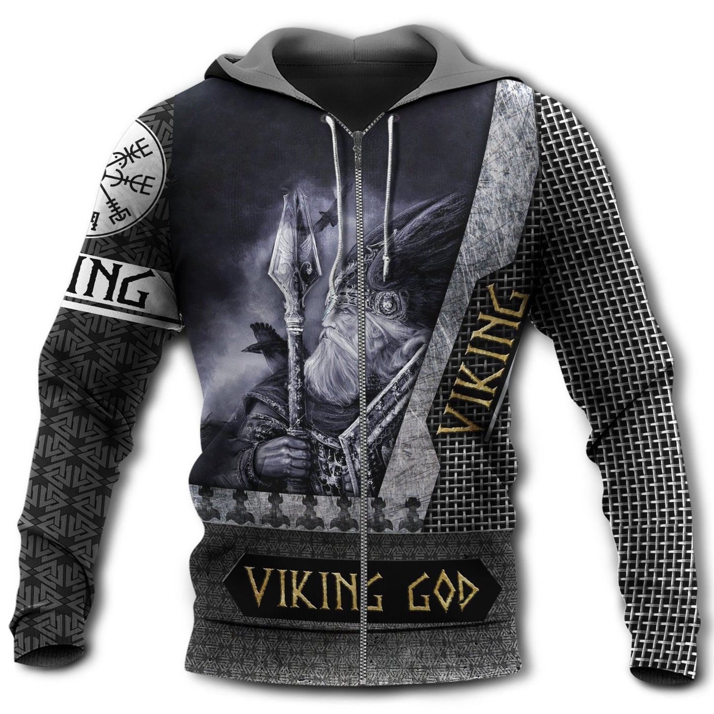 Viking God Myth Dark Style - 3D Hoodie