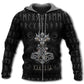 Viking Hammer Myth Black Style - 3D Hoodie