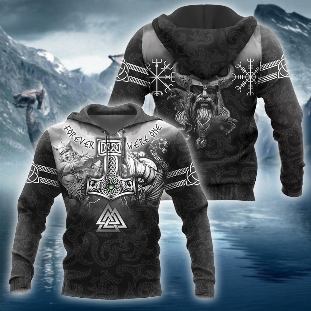 Viking Thunder Hammer Art – 3D Hoodie