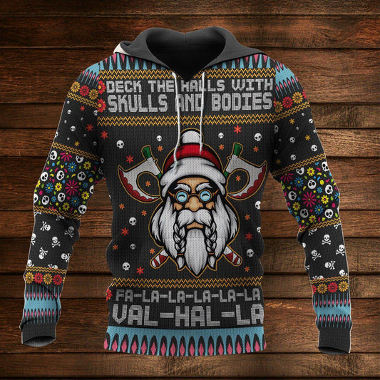 Viking Holiday Warrior Art – 3D Hoodie