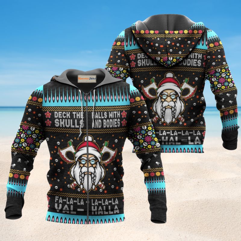 Viking Holiday Warrior Art – 3D Hoodie2