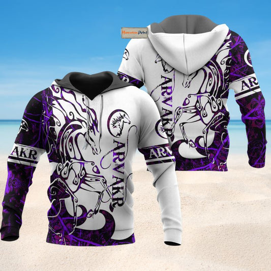Viking Moon Horse Legend Art – 3D Hoodie