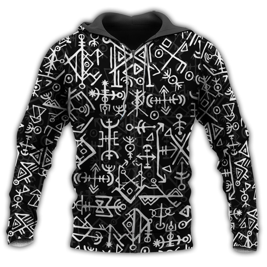 Viking Nordic Futhark Classic - 3D Hoodie