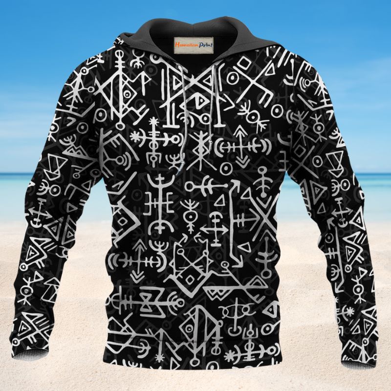 Viking Nordic Futhark Classic - 3D Hoodie