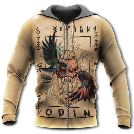 Viking Odin Symbol Eagle Style - 3D Hoodie