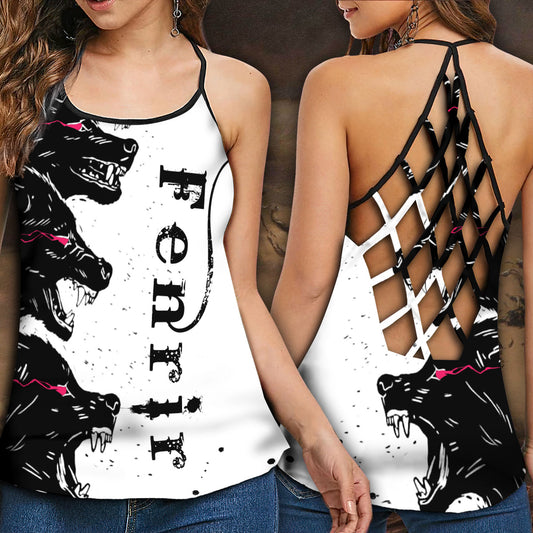 Viking Fenrir Pattern – Hollow Tank Top