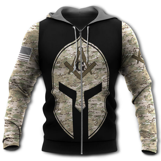 Viking Symbol Black Camo Style - 3D Hoodie