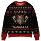 Viking Valhalla Black And Red Style – Sweater - Ugly Christmas Sweater