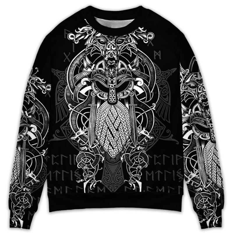Viking Warrior Blood Pattern Style – Sweater - Ugly Christmas Sweater