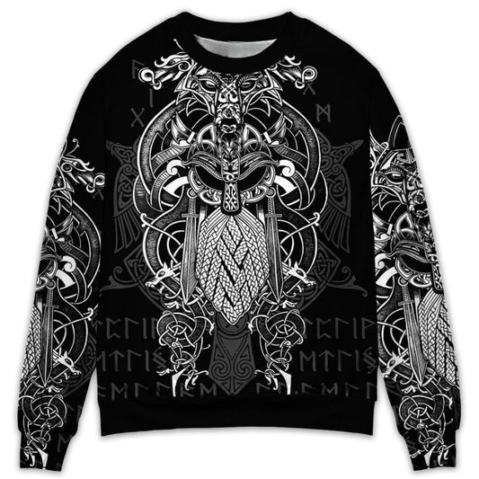 Viking Warrior Blood Pattern Style – Sweater - Ugly Christmas Sweater