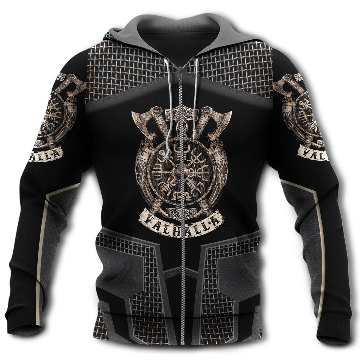 Viking Warrior Brave Gold Style - 3D Hoodie
