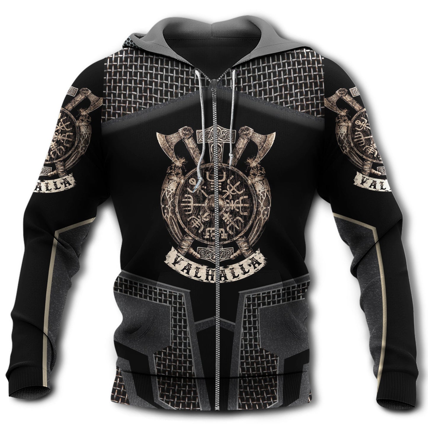 Viking Warrior Brave Gold Style - 3D Hoodie
