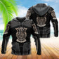 Viking Warrior Brave Gold Style - 3D Hoodie2