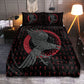Viking Odin's Raven Old Runes Bedding Cover For Norse Bedroom Decor