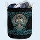 M: 21.65"x15.75" (55x40 cm) Viking Raven Mysterious Style - Laundry Basket - Owls Matrix LTD