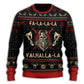 Viking Valhalla Black And Red Style – Sweater - Ugly Christmas Sweater