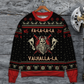 Viking Valhalla Black And Red Style – Sweater - Ugly Christmas Sweater