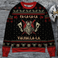Viking Valhalla Black And Red Style – Sweater - Ugly Christmas Sweater