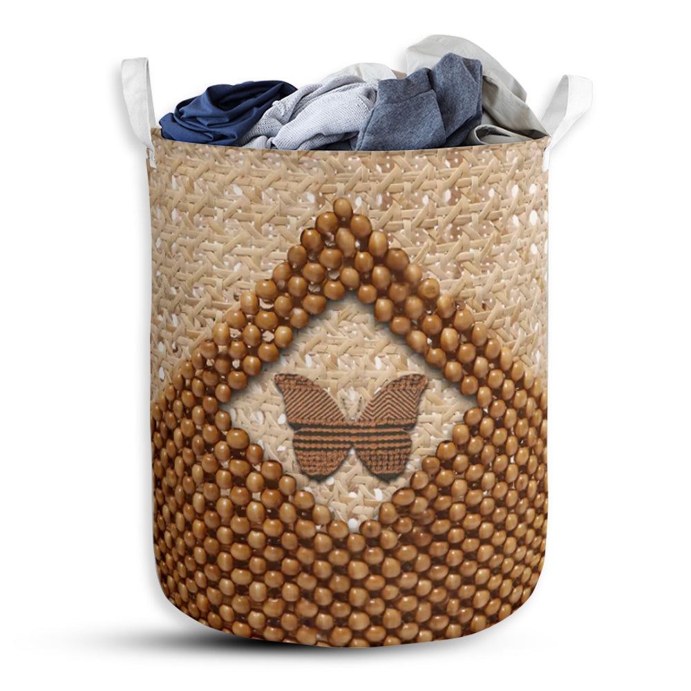 S: 17.72”x13.78” (45x35 cm) Butterfly Vintage So Simple - Laundry Basket - Owls Matrix LTD
