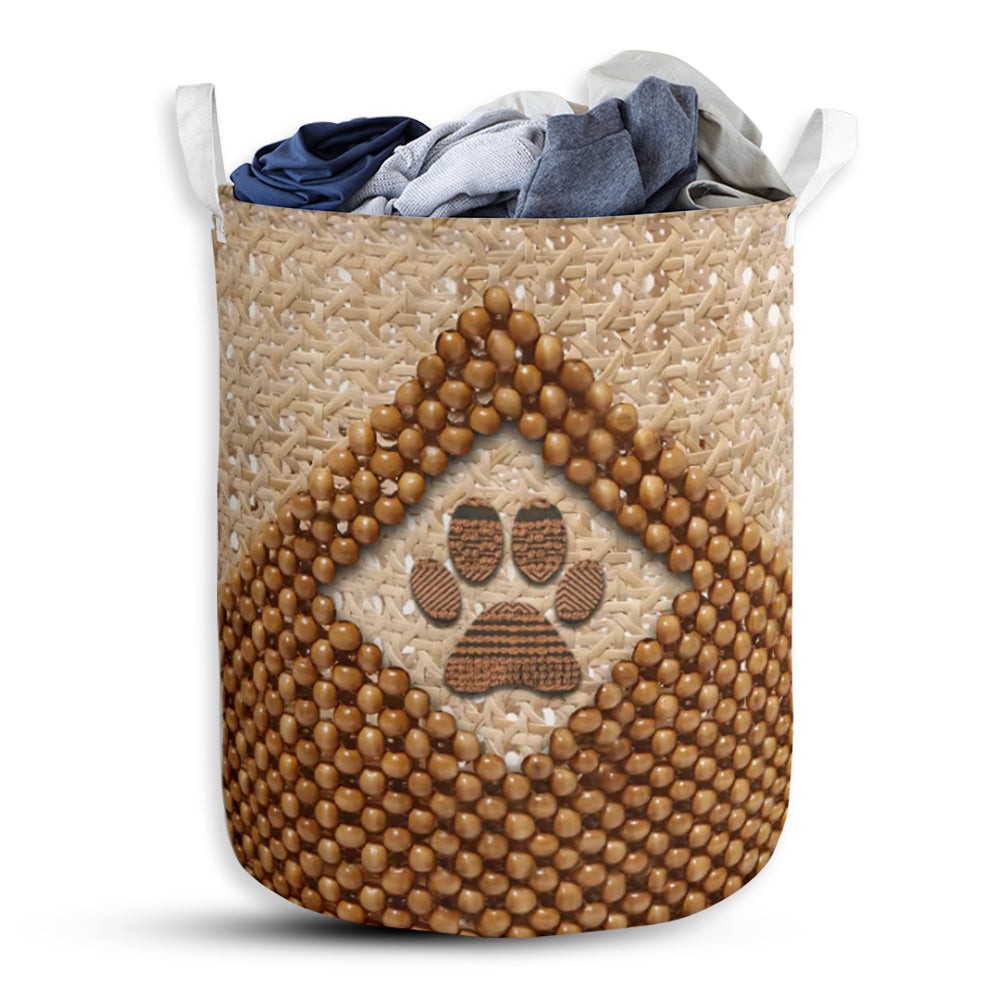 S: 17.72”x13.78” (45x35 cm) Dog Paw Vintage So Simple - Laundry Basket - Owls Matrix LTD