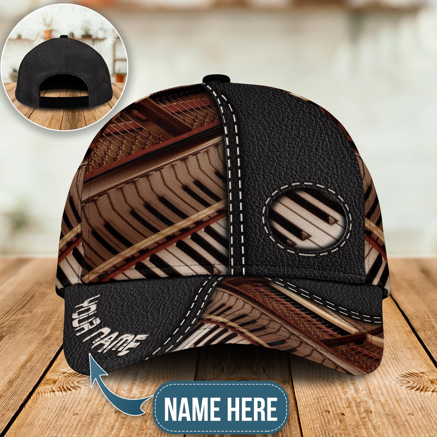 Vintage Piano Lover Personalized – Classic Cap