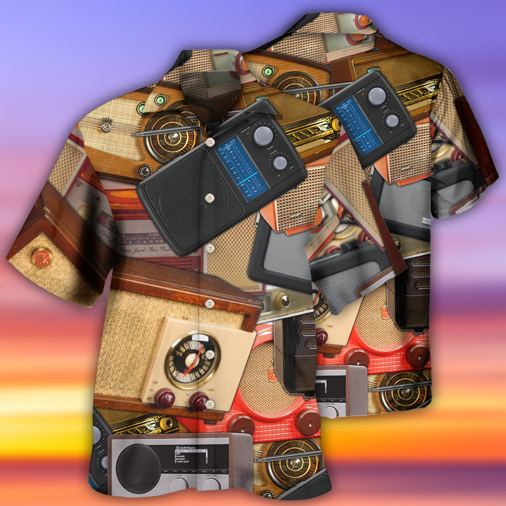 Vintage Radio Retro Music - Hawaiian Shirt