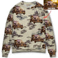 Vintage Car Tropical Island Palm Trees – Sweater - Ugly Christmas Sweater
