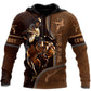Vintage Cowboy Custom Art – 3D Hoodie