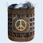 S: 17.72”x13.78” (45x35 cm) Vintage Hippie Sign Basic Style - Laundry Basket - Owls Matrix LTD
