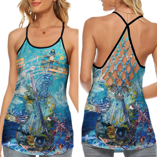 Violin My Soul Melody Touch - Hollow Tank Top