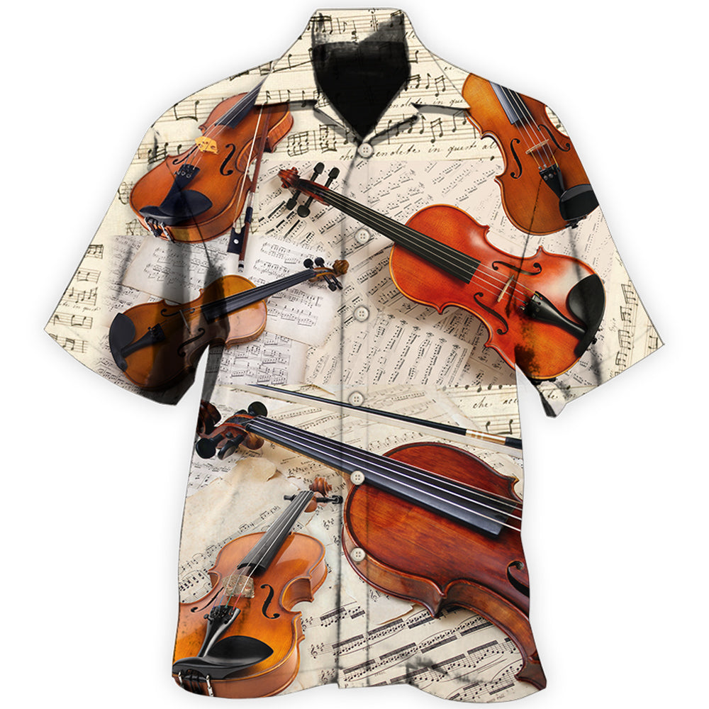 Vintage Violin Music Lover - Hawaiian Shirt