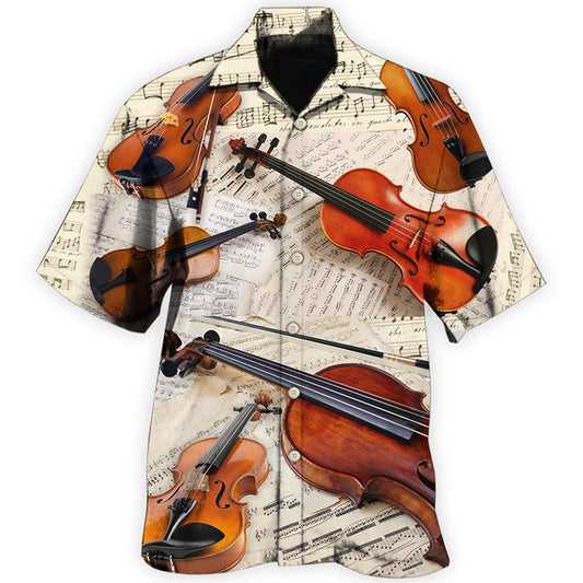 Vintage Violin Music Lover - Hawaiian Shirt
