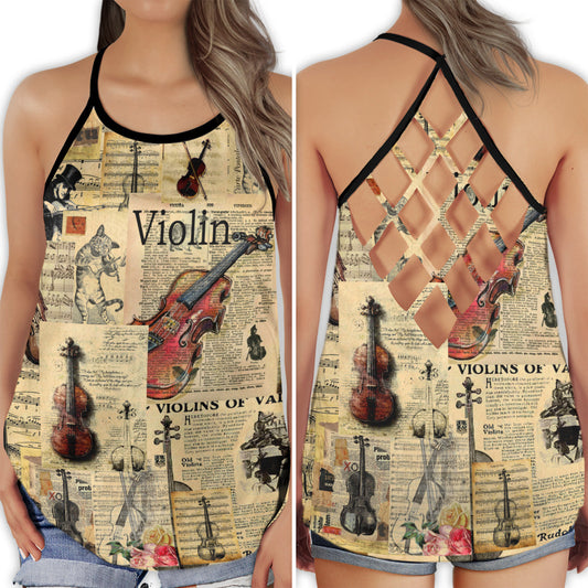 Violin Relaxing Music Calm Vibes - Hollow Tank Top