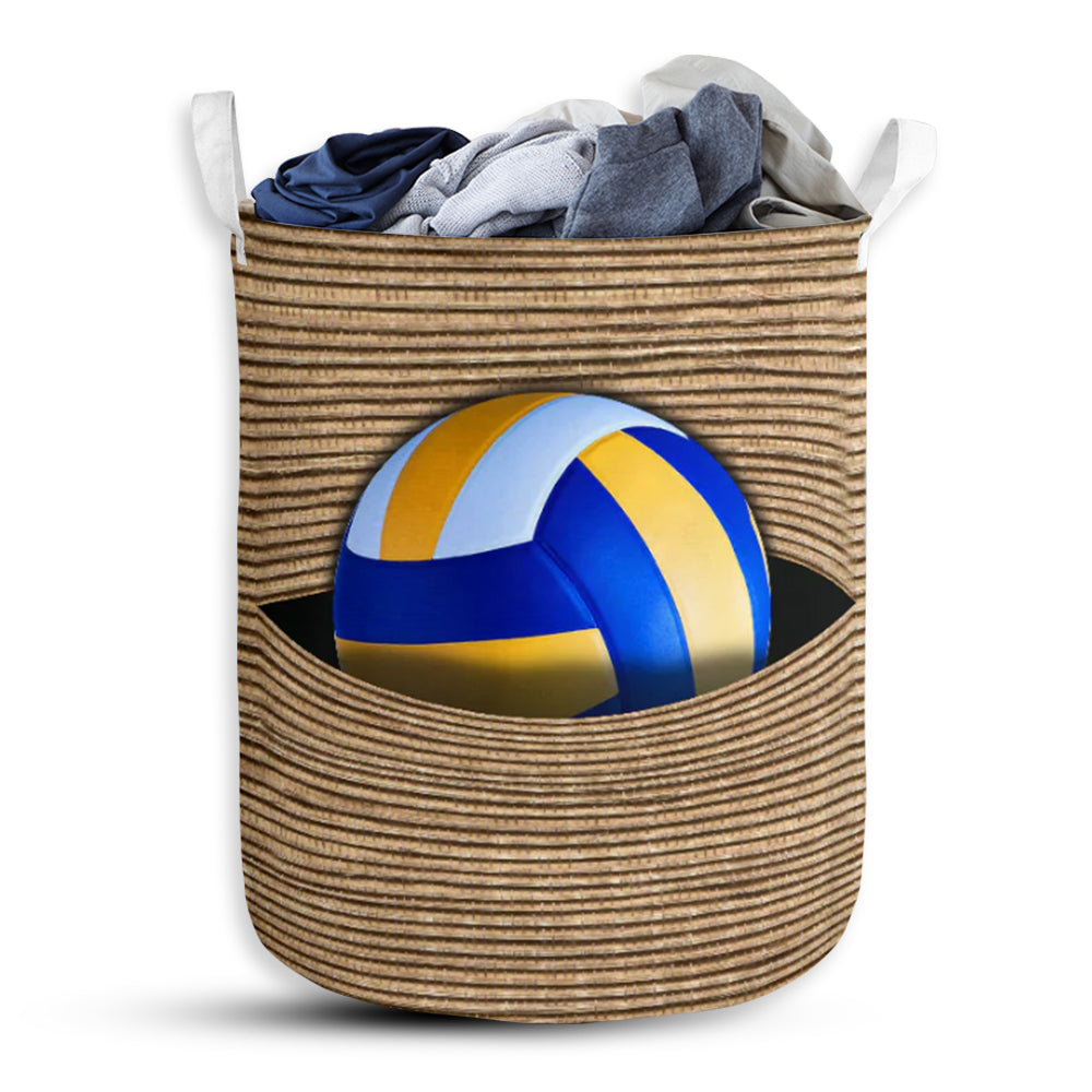 S: 17.72”x13.78” (45x35 cm) Volleyball Hole Handmade - Laundry Basket - Owls Matrix LTD