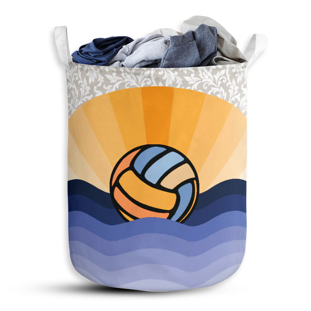 S: 17.72”x13.78” (45x35 cm) Volleyball Palette Color - Laundry Basket - Owls Matrix LTD