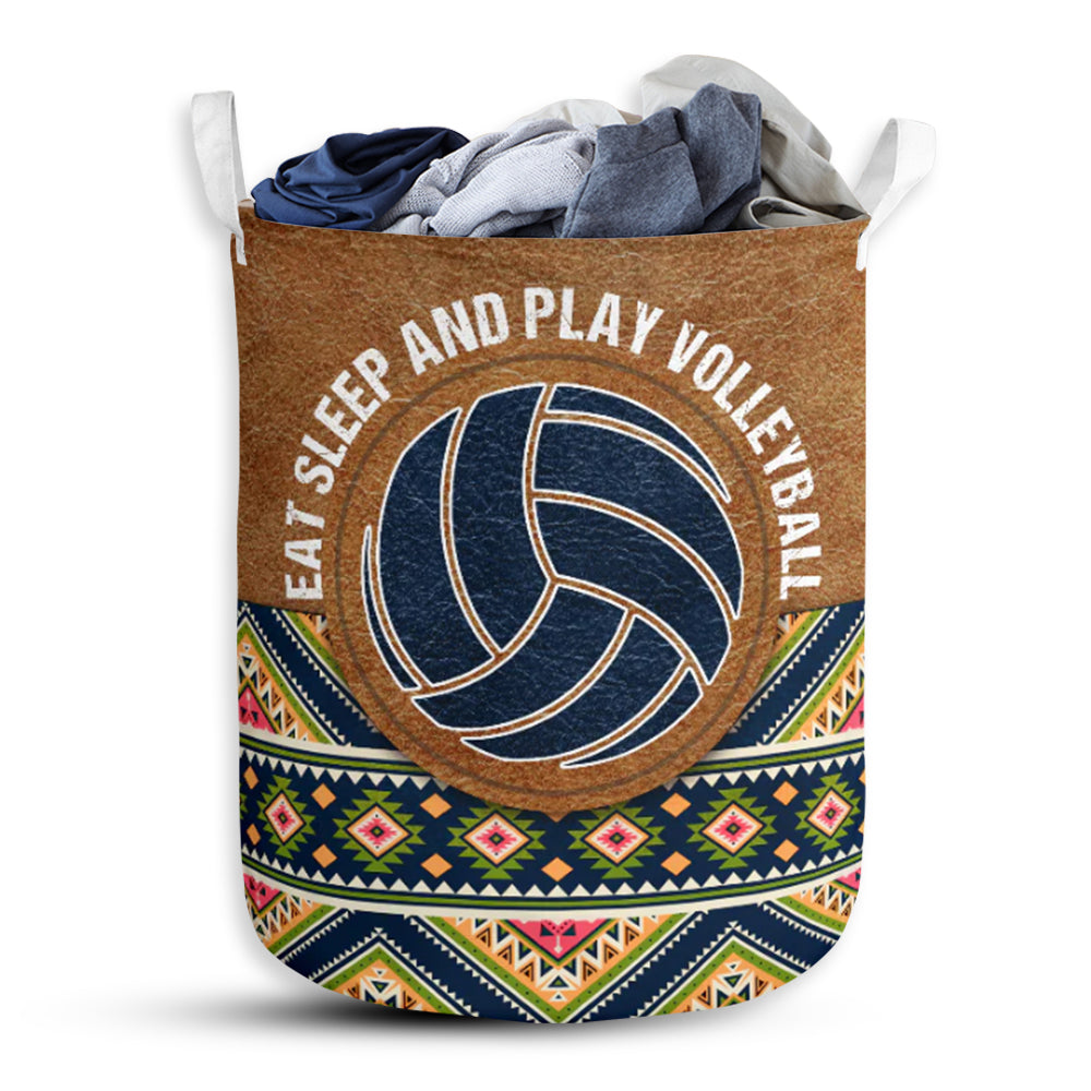 S: 17.72”x13.78” (45x35 cm) Volleyball Suede Pattern - Laundry Basket - Owls Matrix LTD