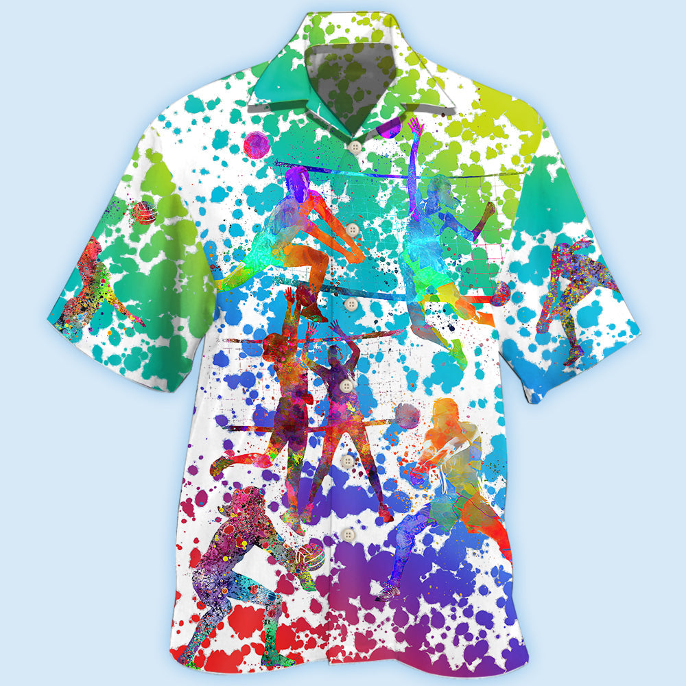 Volleyball Colorful Style – Hawaiian Shirt