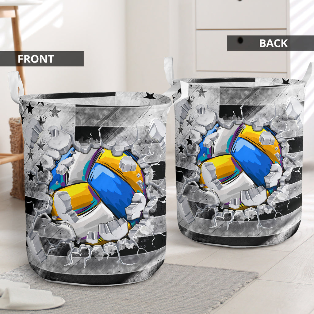 Volleyball Flag Hole - Laundry Basket - Owls Matrix LTD