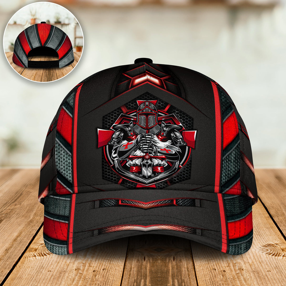 Warrior Of God Black And Red Style 4 – Classic Cap